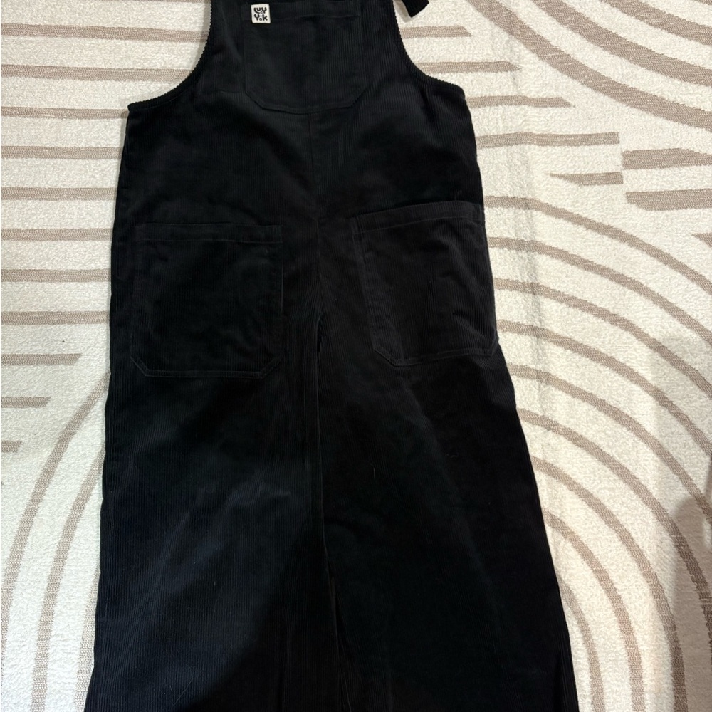 Lucy & Yak Black Wide Leg dungarees